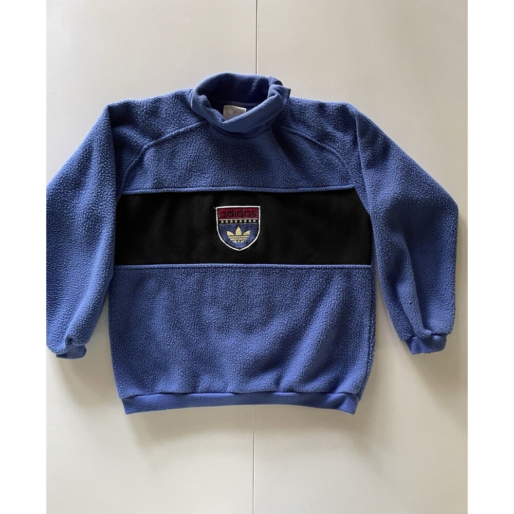 RARE - Vintage Adidas Crested Fleece Pullover Sweatshirt - Medium